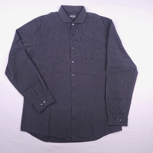 Kenneth Cole Other - Kenneth Cole Reaction Men's Black Patterned Shirt Size 16 1/2  34-35